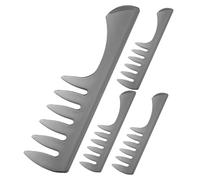 HONITANO 4 Piezas Peine Vintage para Peinar Cabello de Hombre Dientes Anchos y Mango Cómodo de Plástico, Adecuado para Aplicar Pomada y Estilizar Copete en Peluquería