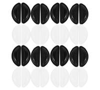 HONITANO 40 Pares Almohadillas Nasales de Silicona Autoadhesivas Antideslizantes para Gafas, Acolchadas Tecnología de Aire, Resistentes al Sudor, Multicolor (negro y Transparente)
