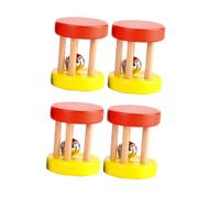 HONITANO 4piezas Campana De Mano De Madera Educativo Sonajero De Mano Para Pequeños Juguete De Madera Para Bebés Para Jugar Interiores o Jardín