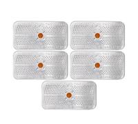 HONITANO 5 Botes de Gel de Sílice Reutilizable de 40 Gramos Indicador de Cambio de Color Naranja, Absorbente de Humedad para Cajas Fuertes, Cámaras y Electrodomésticos
