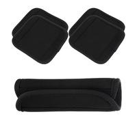 HONITANO 5 Piezas Almohadillas de Agarre Desmontables para Barra de Dominadas, Funda Antideslizante de Poliéster Negra, Fácil de Reemplazar, Adecuado para Gimnasios en Casa y Viajes