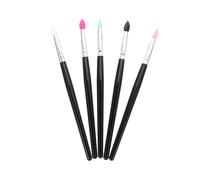 HONITANO 5 piezas Brochas de Maquillaje de Silicona para Sombras de Ojos Aplicador de Purpurina Portátil Amable Duradero