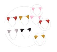 HONITANO 5 piezas Diademas con Orejas de Gato Brillantes con Purpurina de Diademas de Orejitas Gatito Cómodas y Suaves para Fiestas Halloween y Disfraces Colores Aleatorios Color Aleatorio