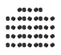 HONITANO 50 Piezas de Cuentas Metálicas para Cuerdas de Guitarra Acústica y Folk, Sujetador de Cuerdas de Precisión en Color Negro, Accesorio Duradero para Mejora de Tono y