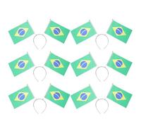 HONITANO 6 diademas para aficionados al fútbol - Accesorios para el cabello para aficionados al deporte - Diadema con la bandera de Brasil para animar a tu equipo y fiestas de carnaval