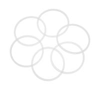 HONITANO 6 Juntas De Repuesto Para Tapa Hermética De Botella De Agua Resellables Para Vaso De 10 Oz Y 12 Oz Para Tazas De Viaje Impermeables Color Blanco