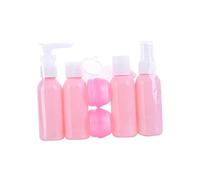 HONITANO 6 Piezas Botellas Vacías Portátiles para Viaje Envases Spray para Perfume Champú y Loción Material Pe Seguro Diseño Compacto y Color Rosa sin Fugas para Cosméticos
