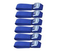 HONITANO 6 Piezas Correas de Amarre para Equipaje de Poliéster Resistente con Hebilla de Liberación Rápida para Techo de Coche Portaequipajes Kayak y Color Azul