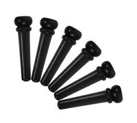 HONITANO 6 Piezas Ebony Bridge Pins With Abalone Inlay Guitar Accessories For Acoustic And Electric Guitar Upgrades Enhanced Tonal Quality And String Stability