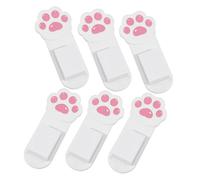HONITANO 6 Piezas Elevador Adhesivo para Tapa de Inodoro con Diseño de Pata de Gato Unidades Blancas Fácil Instalación y Uso para Baños Familiares y Públicos