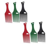 HONITANO 6 piezas Peine Afro de Plástico Antiestático para Pelo Rizado y Trenzas Peine Desenredante para Pelucas y Estilismo Natural Accesorio Duradero para Diario y