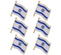 HONITANO 6 Piezas Pines de Solapa Bandera Israel Broches Decorativos para Ropa Mochilas Sombreros Accesorios Patrióticos para Camisas y Trajes
