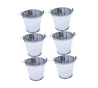 HONITANO 6piezas Mini Cubos De Hierro para Jardinería Macetas Decorativas para Suculentas Pequeños Recipientes Brillantes para Decoración del Hogar y Oficina