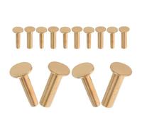 HONITANO 7 Pares Remaches para Mangos de Cuchillos de Cocina, Pernos Prisioneros de 1,4 Cm de Cobre, Sujetadores para Bricolaje, Fijación Segura y Estable para Mangos de Madera