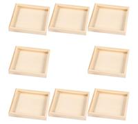 HONITANO 8 Piezas Bandejas de Madera Cuadradas Apilables para Ordenar Puzzles de Organizadores Estables para Bloques y Cubos de Puzzle Soporte Montessori