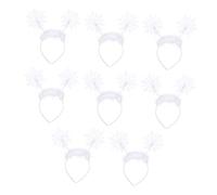 HONITANO 8 Piezas Diademas Navideñas con de Blancos para Fiesta de Navidad Accesorios de Pelo Divertidos y Resistentes para Reuniones y Celebraciones