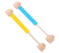 HONITANO Ábaco para Pequeños 2 Piezas, Juguete Educativo de Cálculo y Conteo, Colores Amarillo y Azul Claro, Desarrollo de Habilidades Matemáticas y Coordinación Mano-Ojo, Adecuado