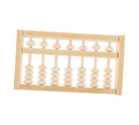 HONITANO Ábaco y Accesorio Fotográfico para Niños y Adultos Pequeño de Madera Juguete Educativo Material Madera Color Caqui y Decoración Vintage Adecuado para Aprendizaje Montessori