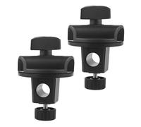 HONITANO Adaptador de Soporte Telefónico Negro para Brazo de Micrófono, Portátil y Reutilizable, Material Abs y Hierro, 2 Piezas para Actuaciones en Escenario