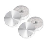 HONITANO Adaptador Disco Circular De Aluminio M8 para Mesa De Vidrio, Almohadillas Antideslizantes 4 Piezas, Accesorio para Mesas De Té y Muebles, Uso Prolongado En Hogar y Oficina