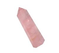 HONITANO Adorno de Escritorio de Cristal Natural Rosa, Prisma Hexagonal 6-7 Cm, Decoración del Hogar Curativa, Manualidades Pilares de Cristal, Obsequio para Bienestar y Meditación