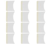 HONITANO Almohadillas Cómodas para Limpieza y Retirada de Pestañas Postizas, Material No Tejido Blanco, Forma Curva, Paquete de 160 Unidades para Uso en Casa o Vestidor