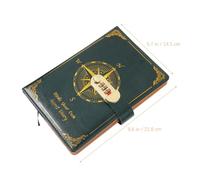 HONITANO Bloc de Notas A5 con Cerradura de Código, Cuaderno Vintage de Piel Sintética Verde, Diario para Escribir Privacidad y Uso Escolar, Oficina y Viajes, 1 Unidad