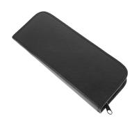 HONITANO Bolsa De Peluquería Negra De Lona y PU para Herramientas Profesionales, Tamaño 21,5x8x2 Cm, Capacidad para 3 Tijeras, Peine y Pinzas, Bolso De Mano para Peluqueros y Barberías Portátil