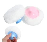 HONITANO Borla de Polvo Ligera 4 Piezas para Niños y Adultos, Material Felpa y Abs, Fácil de Secar, Adecuada para Tiempo Cálido y Húmedo en Verano