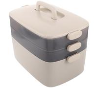 HONITANO Caja Organizadora de Medicamentos Portátil de Plástico Transparente con Asa, 3 Niveles Divididos, Sellado contra Humedad, Gran Capacidad para Botiquín de Primeros Auxilios en Casa