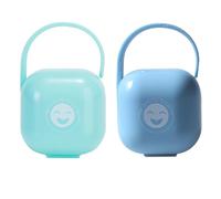 HONITANO Caja para Guardar Chupetes de Ñiño Portátil Asa, Resistente y Segura, Material Plástico Pp, para Recién Nacidos y Bebés, Pack 2 Unidades, Color Aleatorio Estilo Aleatorio