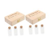 HONITANO Caja para Madera Compartimentos para Pelo Fetal Cordón Umbilical y Dientes Caja Conservación Primeros Recuerdos para