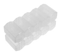 HONITANO Cajas para Fichas de Póker Transparentes con Tapa Soporte Portátil para 100 Fichas Estuche Plástico Multifuncional para Organización y Almacenamiento Juegos de Mesa