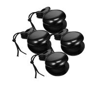 HONITANO Castañuelas de Madera para Dedos 4 Piezas Negras, Instrumento Musical de Percusión Tradicional Española, Pequeños Instrumentos de Percusión para Aprendizaje y Actuaciones