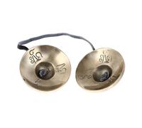 HONITANO Cencerro de Cobre Puro para Meditación y Yoga Instrumento de Percusión Tibetano con Elementos Religiosos Sonido para Prácticas de Mindfulness y Sanación Energética