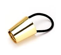 HONITANO Coletero Punk De Metal Dorado Banda Elástica, Tamaño 4,2 x 3,8 Cm, Diadema Circular Para Niñas y Mujeres, Accesorio Para Peinados Punk y Recogido De Cabello