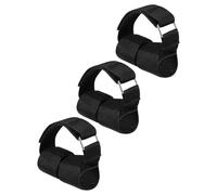 HONITANO Correas de Tobillo Ajustables para Mancuernas 3 Unidades Negras, Accesorio de Ejercicio para Entrenamiento de Piernas y Levantamiento de Pesas en Gimnasio