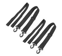 HONITANO Correas Portabotas de Esquí Multifuncionales de Nailon Negras 4 Piezas 2 Hebilla Ajustable y 2 sin Hebilla Accesorio de Esquí Ligero para Transporte Cómodo y Soporte en