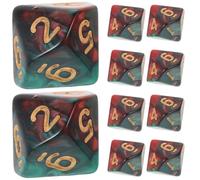 HONITANO Dados Numéricos Educativos 10 Caras para Niños, Tamaño Estándar, Material Seguro, Dados Matemáticos Digitales para Aula y Juegos Didácticos, Set de 10 Piezas