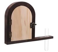 HONITANO Decorative Fairy Door Outlet Cover With Propagation Tube Vase Childproof Wooden Socket Protector For Nursery And Playroom Safety Easy Install Wall Plate