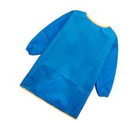 HONITANO Delantal de Pintura Infantil Mangas Largas Talla M Azul 105-130 CM Protección contra Salpicaduras y Manchas Fácil de Limpiar y Reutilizable para Arte y Manualidades
