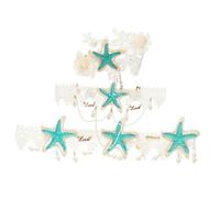 HONITANO Diadema Forma De Estrella De Mar 3 Piezas Conjunto Para Mujer Elegante Accesorios Cabello Para Fiesta y Bodas Diseño Floral y Conchas Marinas