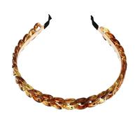 HONITANO Diadema Retro Elegante de Cadena Acrílica para Mujer y Niña, Talla Única, Accesorio para Cabello en Color Ámbar, Adecuado para Uso Diario y Fiestas