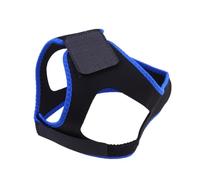 HONITANO Dispositivo Ajustable para Dormir con Correa Triangular para Barbilla Soporte Mandibular Antirronquidos Banda de Neopreno Transpirable Negro y Azul