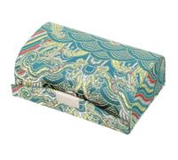 HONITANO Estuche para Lápiz Labial Chino Estilo Vintage de Tela Soporte para 2 Pintalabios, Portátil y Práctico para Organizar Cosméticos en Casa o Fiestas