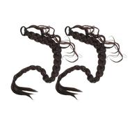 HONITANO Extensión de Coleta Trenzada Sintética para Mujer Ligera y Cómoda con Lazo Resistente para Uso Diario y Eventos Paquete Doble para Peinados Versátiles