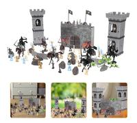 HONITANO Figuras de Soldados de Juguete Medievales, Modelo Estático de Caballeros en Plástico, Set de 250 Piezas 4 Colores, Miniaturas para Manualidades y Decoración de Jardines