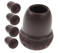 HONITANO Fundas para Patas De Silla y Mesa 24 Unidades, Cubiertas Protectoras Antideslizantes De Silicona Marrón, Protectores De Suelo Elásticos, Uso para Muebles Interiores y Exteriores