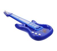 HONITANO Guitarra Eléctrica Mini Simulada de 4 Cuerdas Azul Luz y Música, Instrumento Musical Educativo, Juguete Ukelele de Práctica para Principiantes, Instrumento Musical Portátil