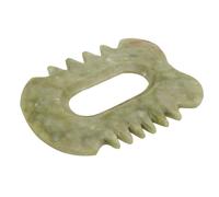 HONITANO Herramienta Gua Sha de Jade Natural para Masaje Facial Circulación y Absorción de Productos Duradera y Ecológica